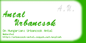 antal urbancsok business card